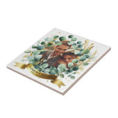 FOTO bruiloft dank u eucalyptus laat cadeau Tegeltje (Zijkant)