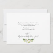 Foto Bruiloft Dank u Kaarten met Witte Bloemen (Achterkant)