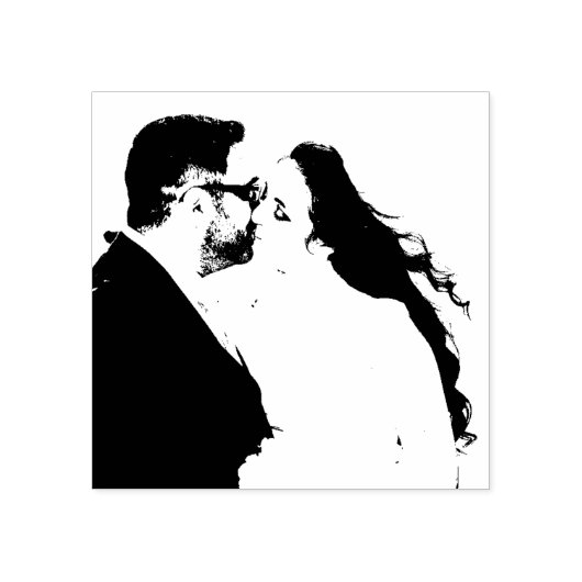 Foto bruiloft Dank u naam Rubberstempel (Afrduk)