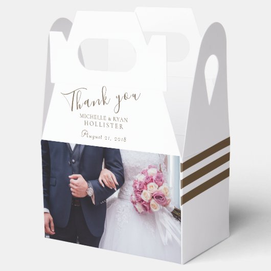 Foto Bruiloft Dank u  Streep Bedankdoosjes (Geopend)