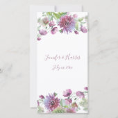 Foto bruiloft dank u zomer in bloei bedankkaart (Achterkant)