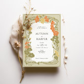 Foto Bruiloft Elegant Bloemen Nuptial Herfst Blade Kaart