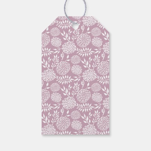 Foto Bruiloft Favor Labels | Bloemenrug Cadeaulabel (Achterkant)