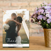 Foto bruiloft gevouwen bedankkaart