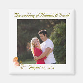  foto bruiloft gunst magneet (Voorkant)