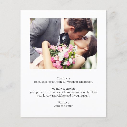 Foto bruiloft Hartelijk dank (Achterkant)