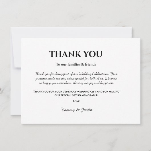 Foto bruiloft Hartelijk dank (Achterkant)