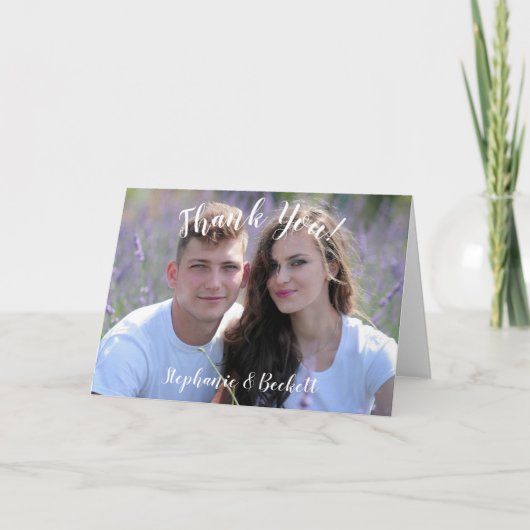 Foto bruiloft Hartelijk dank Bedankkaart (Voorkant)