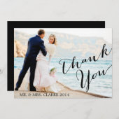 Foto bruiloft - Hartelijk dank Bedankkaart (Voorkant / Achterkant)