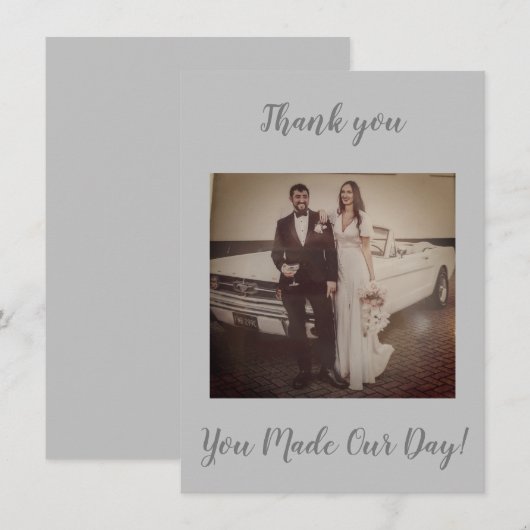 Foto bruiloft Hartelijk dank Bedankkaart (Voorkant / Achterkant)