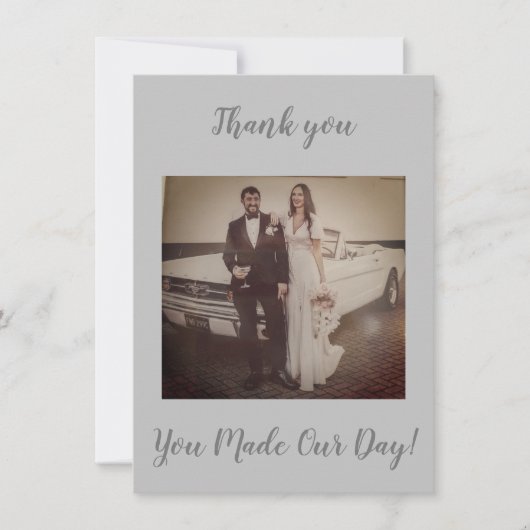 Foto bruiloft Hartelijk dank Bedankkaart (Voorkant)