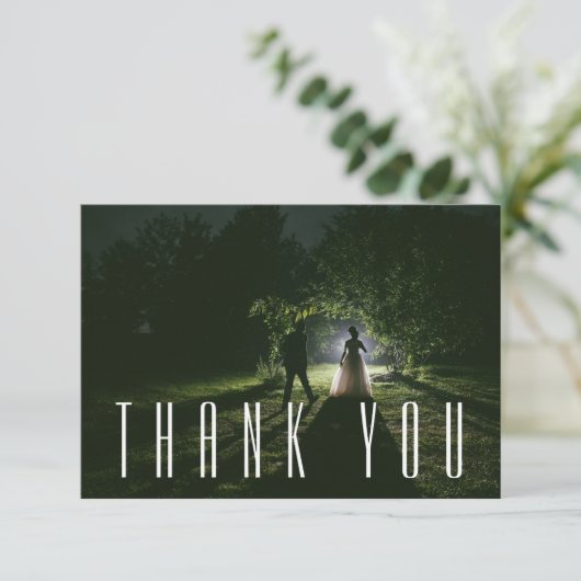Foto bruiloft Hartelijk dank Bedankkaart (Staand voorkant)