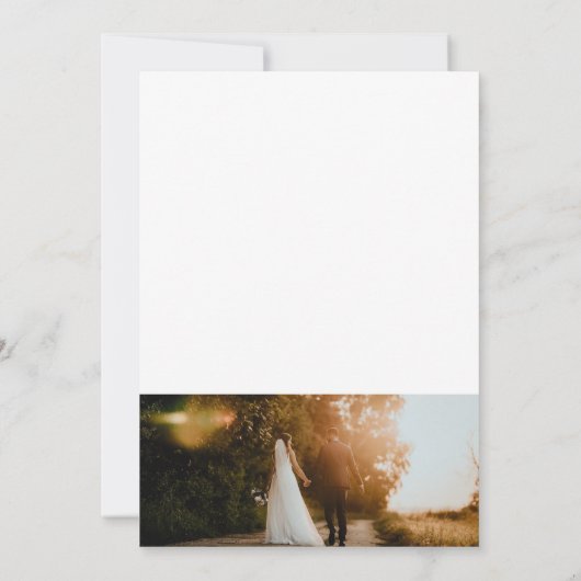 Foto bruiloft Hartelijk dank Bedankkaart (Achterkant)