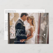 Foto bruiloft Hartelijk dank Briefkaart (Voorkant / Achterkant)