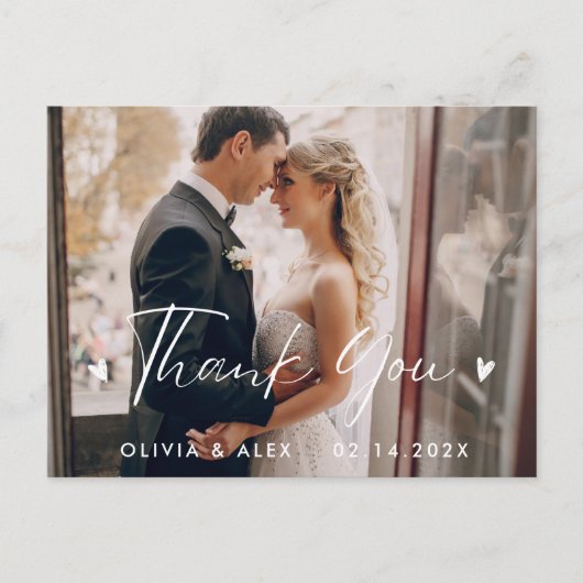 Foto bruiloft Hartelijk dank Briefkaart (Voorkant)