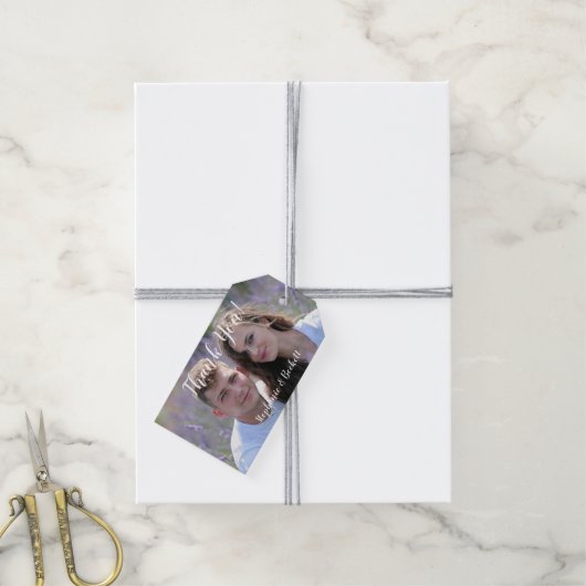 Foto bruiloft Hartelijk dank Cadeaulabel (Met Touw)