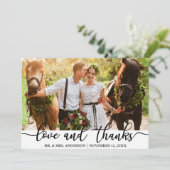 Foto bruiloft Hartelijk dank | Kaart Liefde en Bed (Staand voorkant)