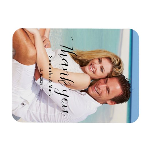 Foto bruiloft Hartelijk dank Magneet (Horizontaal)