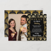 Foto bruiloft Hartelijk dank Verloving 20s Partij Bedankkaart (Voorkant / Achterkant)