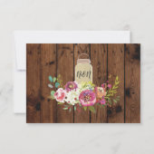 Foto bruiloft Hartelijk dank Verloving Jars Wood Kaart (Achterkant)