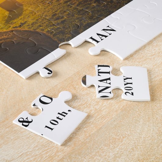 Foto bruiloft horizontaal legpuzzel (Zijkant)