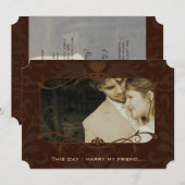 Foto bruiloft Ik trouw met mijn vriend-Chocolate Kaart (Voorkant / Achterkant)