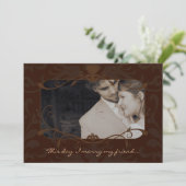 Foto bruiloft Ik trouw met mijn vriend-Chocolate Kaart (Staand voorkant)