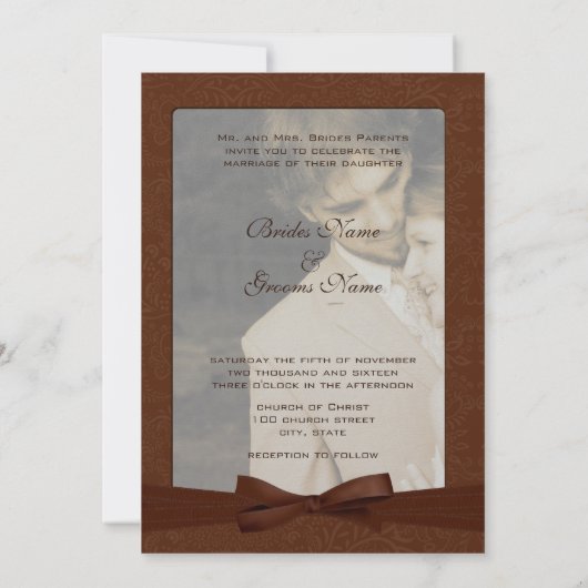 Foto bruiloft Ik trouw met mijn vriend-Chocolate Kaart (Achterkant)