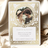  foto bruiloft  Laurel Folie Uitnodiging