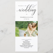 Foto bruiloft massa / ceremonie programma fan programmakaart (Voorkant)