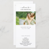 Foto bruiloft massa / ceremonie programma fan programmakaart (Voorkant / Achterkant)