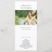 Foto bruiloft massa / ceremonie programma fan programmakaart (Voorkant)