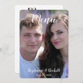 Foto Bruiloft Menu Kaart (Voorkant / Achterkant)