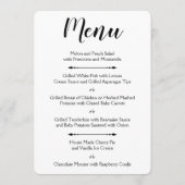 Foto Bruiloft Menu Kaart (Achterkant)