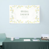 Foto bruiloft met gele lentebloemen spandoek (Beurs)