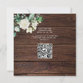 FOTO BRUILOFT NODIGT RUSTIEKE WITTE ROZEN PLEIN UI KAART (Achterkant)