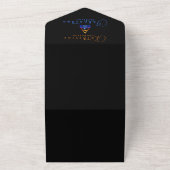 Foto Bruiloft-QR Code-Twin Flame-symbool All In One Uitnodiging (Buitenkant)