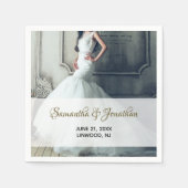 Foto-bruiloft-receptie Cocktail Paper Napkins Servet (Voorkant)