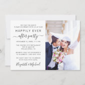 Foto bruiloft receptie 'Gelukkig tot het eind van  Kaart (Voorkant)