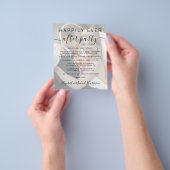 Foto bruiloft Reception QR Code Invitation Flyer (Hand)