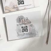 Foto bruiloft RSVP Kaart met QR-code