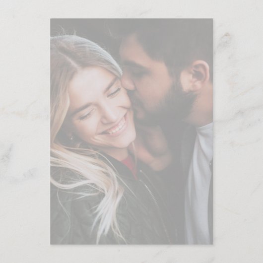 Foto bruiloft RSVP Kaart Neutral Brown (Achterkant)