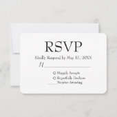 Foto Bruiloft RSVP Kaartje (Achterkant)