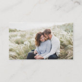 Foto Bruiloft RSVP Online Elegant Waterverf Blauw Informatiekaartje (Achterkant)