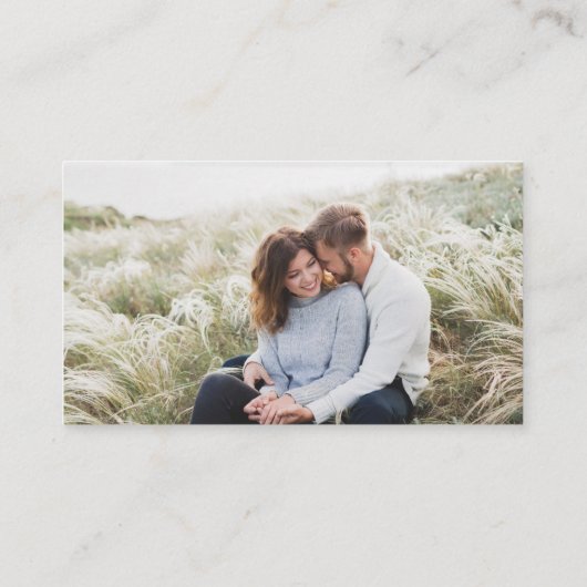 Foto Bruiloft RSVP Online Elegant Waterverf Blauw Informatiekaartje (Achterkant)