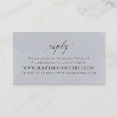 Foto Bruiloft RSVP Online Elegant Waterverf Blauw Informatiekaartje (Voorkant)