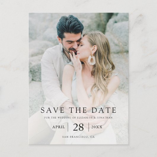 Foto Bruiloft Save the Date Briefkaart (Voorkant)
