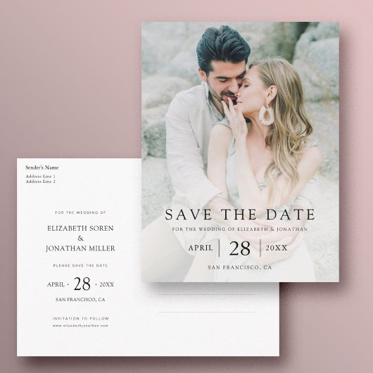 Foto Bruiloft Save the Date Briefkaart