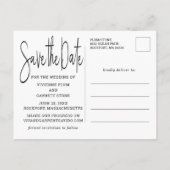 Foto Bruiloft Save the Date Briefkaart One Afbeeld (Achterkant)