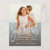 Foto Bruiloft Save the Date Briefkaart One Afbeeld (Voorkant)